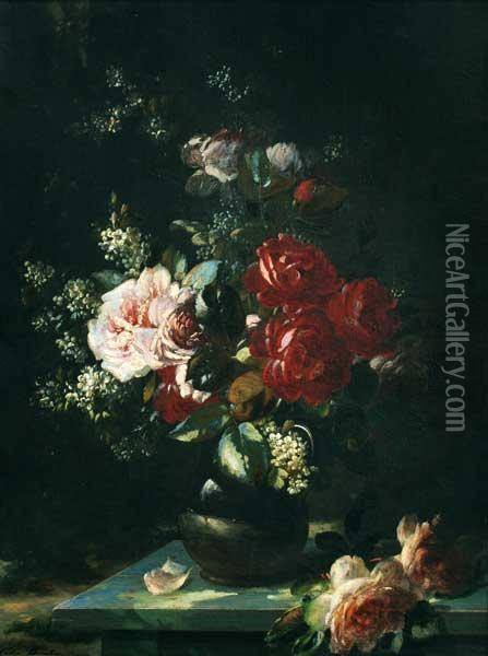 Bouquet De Fleurs Oil Painting - Gaston Boucher