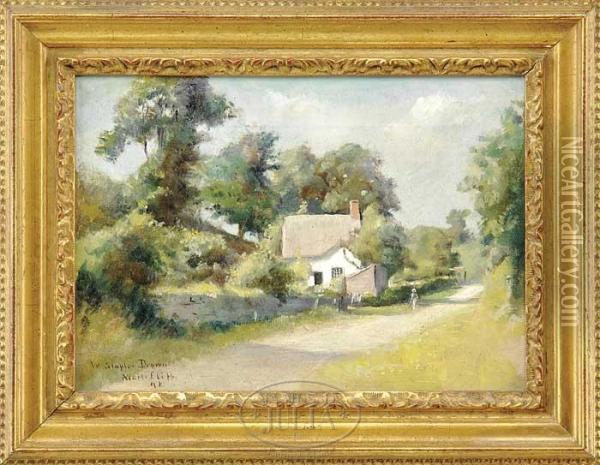 A Warwickshire Scene At Maude Cliff Oil Painting - William Staples Drown