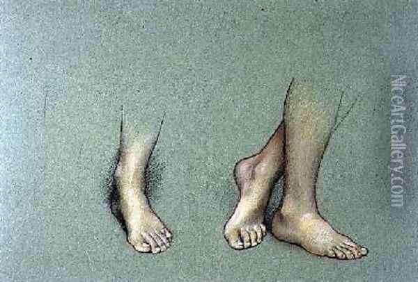 Study of Feet Oil Painting - Evelyn Pickering De Morgan