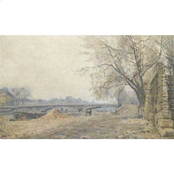 Le Pont De Solferino Oil Painting - Maximilien Luce