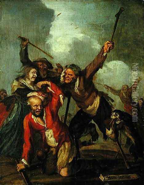Misery Oil Painting - Adriaen Pietersz. Van De Venne