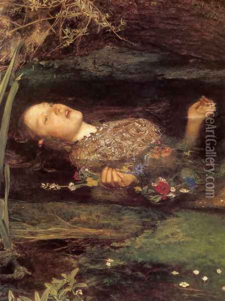 Ophelia [detail] Oil Painting - Sir John Everett Millais