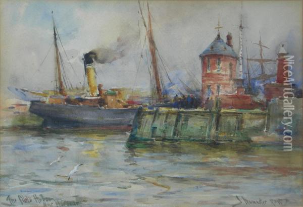 The Pilot's House, Ayr Harbour Oil Painting - James MacMaster