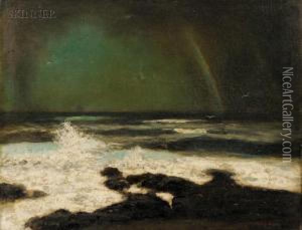 Rainbow At Sea Oil Painting - George Henry Bogert