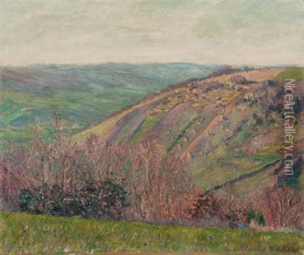 Paysage Vallone Oil Painting - Blanche Hoschede-Monet
