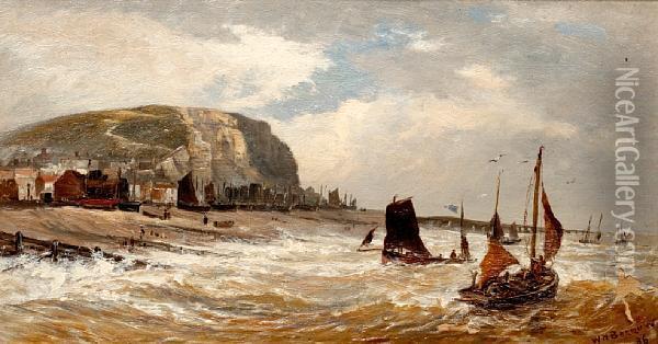 East Cliff, Hastings Oil Painting - William Howard Hart