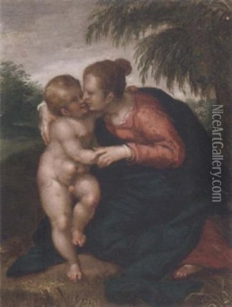 The Virgin And Child Oil Painting - Hans Rottenhammer the Elder