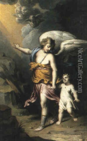 Tobias Und Der Erzengel Raphael Oil Painting - Jacopo Amigoni