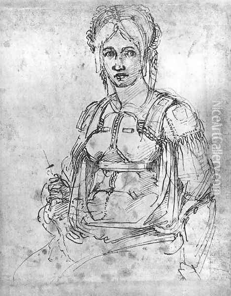 Portrait of Vittoria Colonna 1540s Oil Painting - Michelangelo Buonarroti
