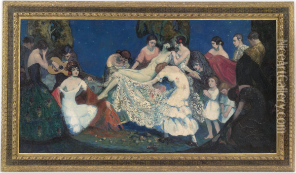 Alegoria De Carmen (allegory Of Carmen) Oil Painting - Federico Beltran-Masses