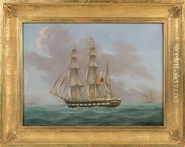 The Barque Jane E. Williams Of New York Oil Painting - Lorenz Petersen