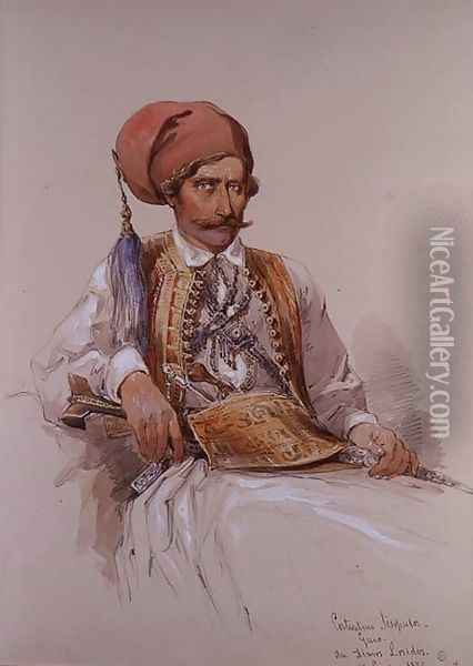 Constantinos Sisopulos, 1852 Oil Painting - Amadeo Preziosi