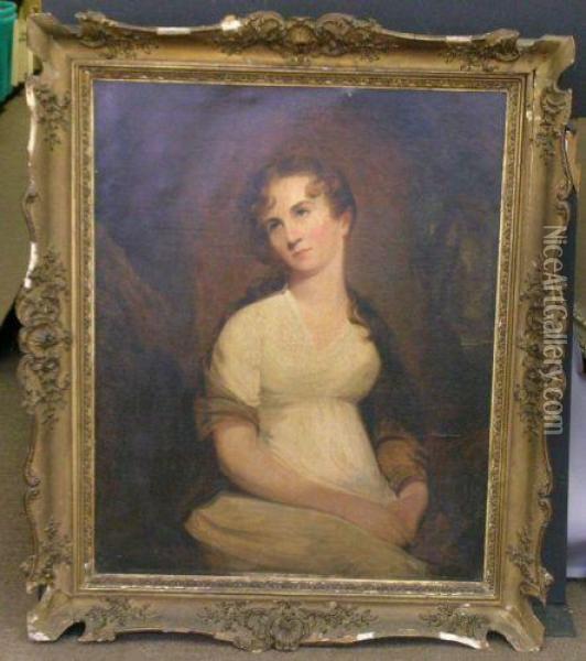 Portrait Of An Unknown Woman, Possibly Early 1840s Oil Painting - Thomas Sully