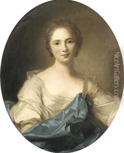 Portrait of a lady Oil Painting - Jean-Baptiste Nattier