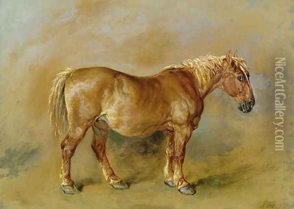 A Suffolk Punch Oil Painting - James Ward