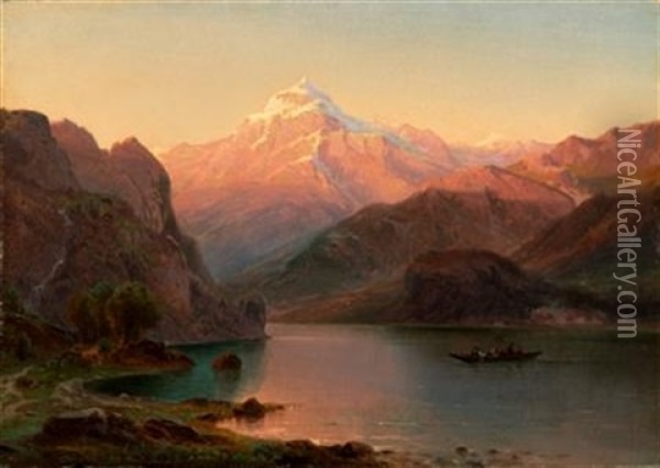 Lake Lucerne Oil Painting - Frederic Edwin Church