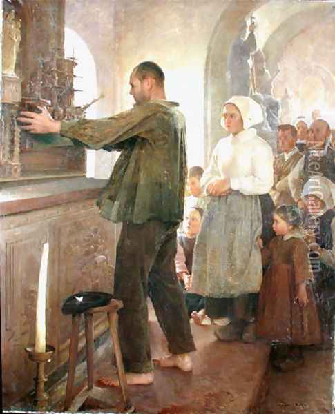 The Ex Voto, 1898 Oil Painting - Henri Royer
