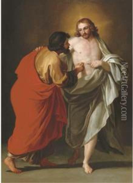 The Incredulity Of Saint Thomas Oil Painting - Giuseppe Bottani