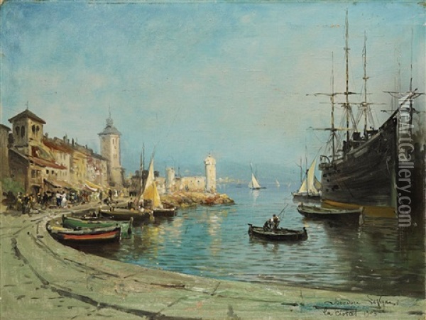 Port De La Ciotat Oil Painting - Theodore Levigne