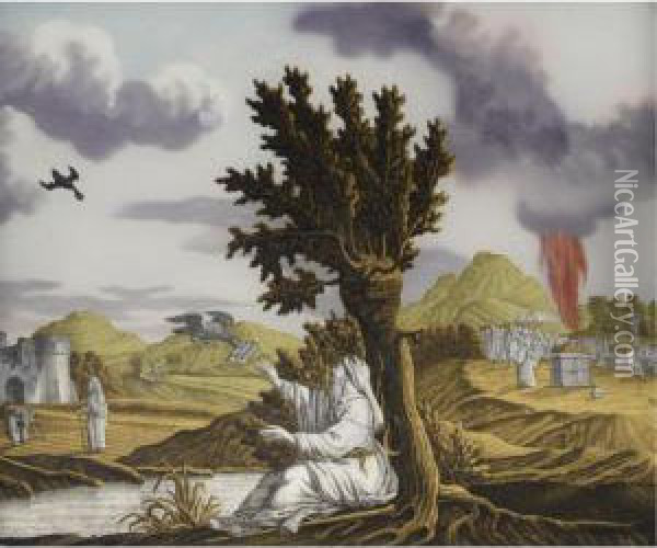 The Story Of Elijah Oil Painting - Jonas Zeuner