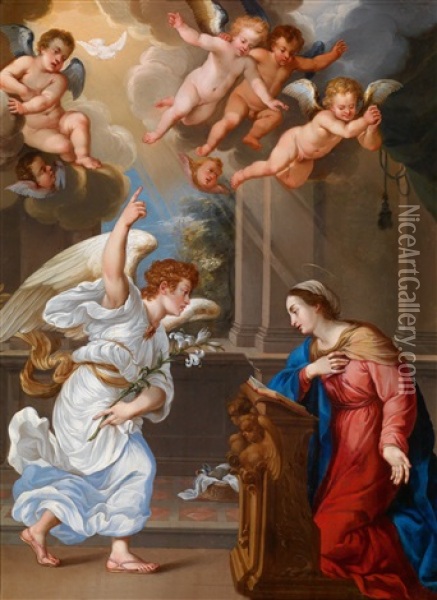 Verkundigung Oil Painting - Michelangelo Ricciolini