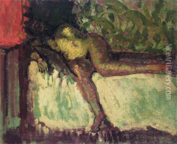 Reclining Nude Oil Painting - Walter Sickert