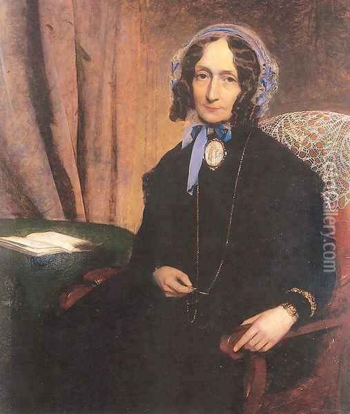 Portrait of an Elderly Woman 1851 Oil Painting - Arthur Hughes