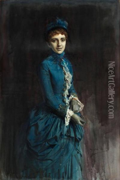 Mrs Nora Armitage Oil Painting - Anders Zorn