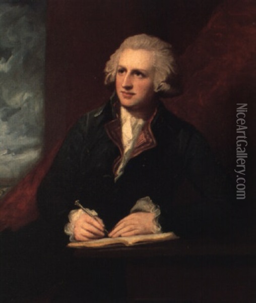 Portrait Of John Blackburne Oil Painting - George Romney