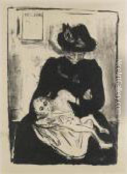 Inheritance (w. 603) Oil Painting - Edvard Munch