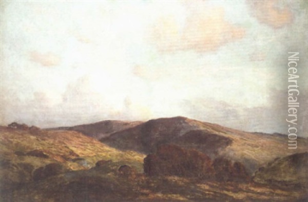 The Brecon Beacons Oil Painting - Bertram Priestman