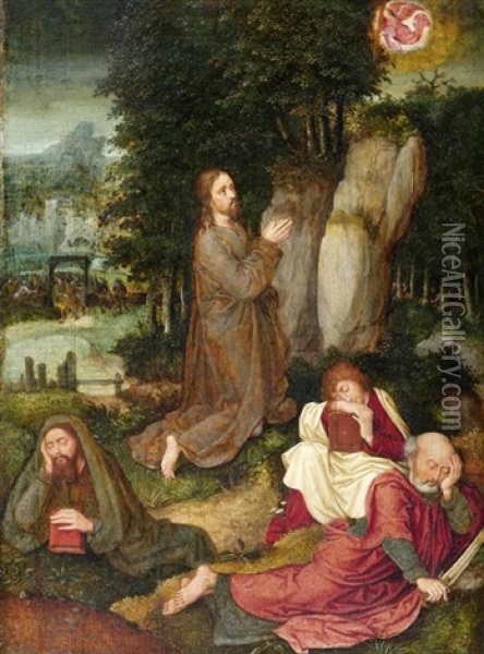 Jesus Am Olberg Oil Painting - Adriaen Isenbrant