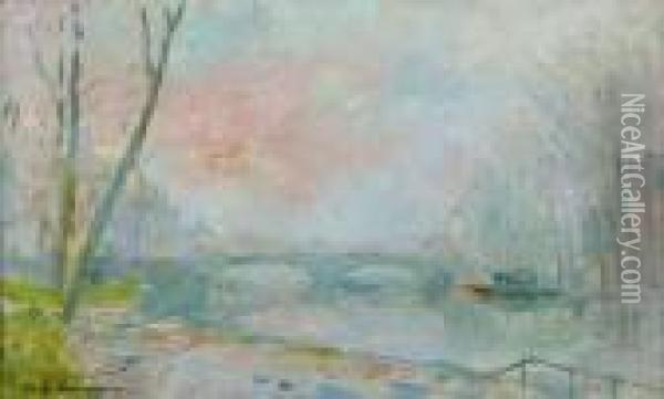 Effet De Brouillard Oil Painting - Albert Lebourg