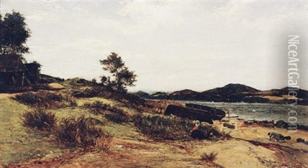 A West Highland Sea Loch Oil Painting - Alexander Fraser the Younger