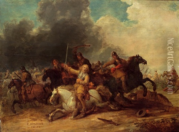 Die Siegreiche Schlacht Oil Painting - Pieter Meulener