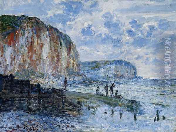 The Cliffs Of Les Petites Dalles Oil Painting - Claude Oscar Monet