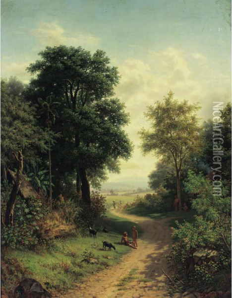 Batavia Landscape Oil Painting - Jan Daniel Beynon