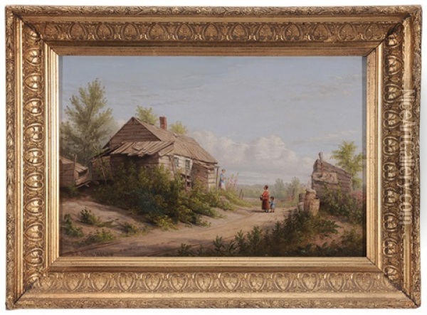 A Market Gardener's Shanty, Farmingdale, N.y. Oil Painting - William Rickarby Miller