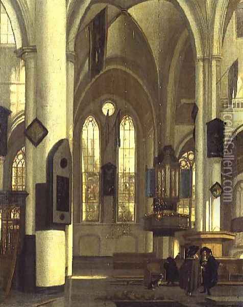 The Interior of a Church Oil Painting - Hendrick van Streeck