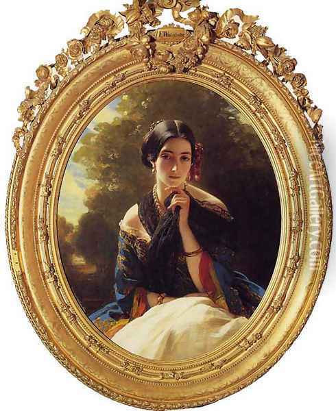 Princess Leonilla of Sayn Wittgenstein-Sayn Oil Painting - Franz Xavier Winterhalter