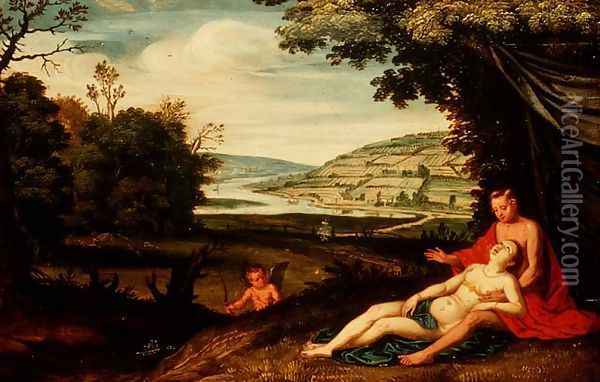 Venus and Adonis Oil Painting - Floris Gerritsz. van Schooten