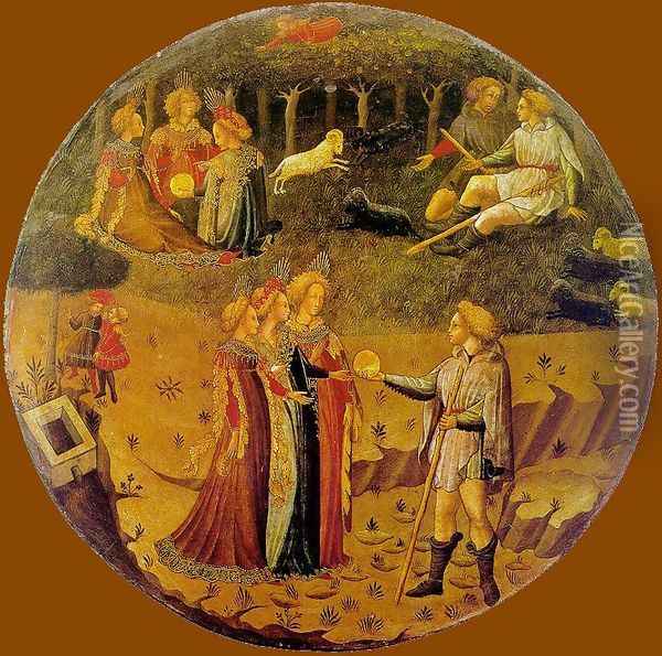 The Judgement of Paris 1430-40 Oil Painting - Italian Unknown Masters