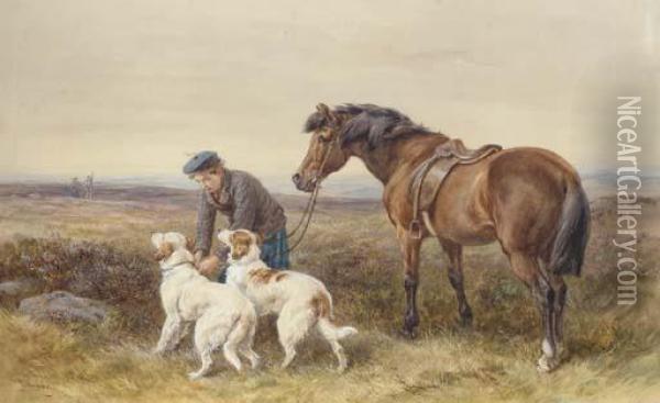 Out On The Moors Oil Painting - James Jnr Hardy