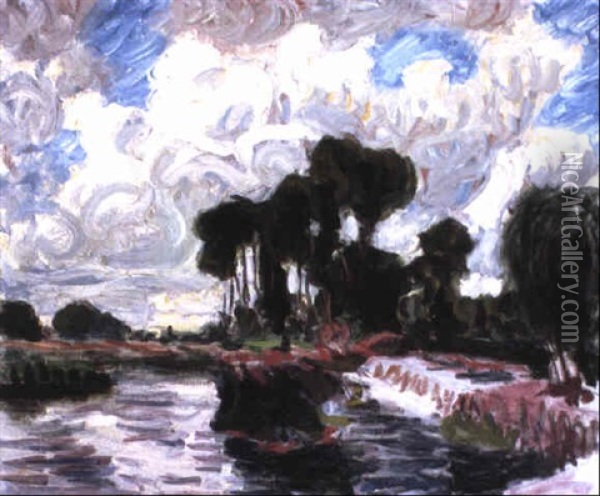 Le Barrage A Montigny Oil Painting - Roderic O'Conor