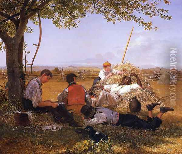 Farmers Nooning Oil Painting - William Sidney Mount