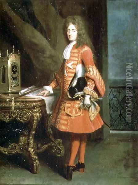 Portrait of a Cavalier, 1700 Oil Painting - Robert Tournieres