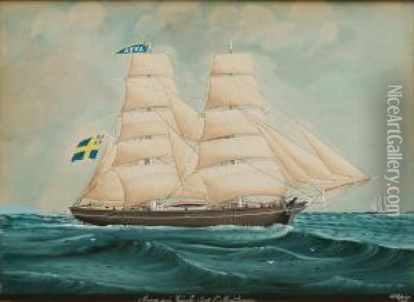 Anna Fran Kivik, Captn O Martensson Oil Painting - Lars Petter Sjostrom