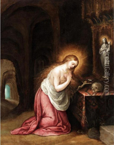 St. Mary Magdalene Oil Painting - Frans II Francken