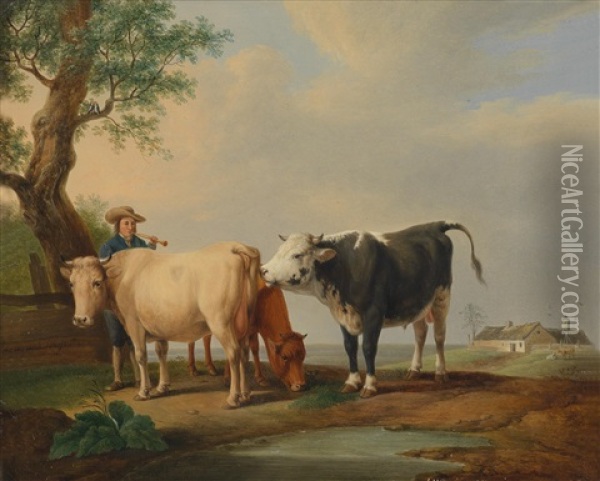 Landliche Idylle Oil Painting - Alexander Johann Dallinger Von Dalling