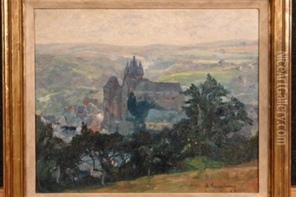 Schlos Burg Oil Painting - Alfred Rasenberger